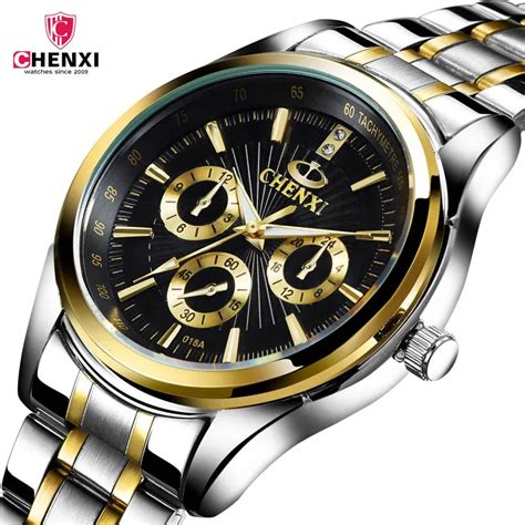 Chenxi Gold Watch Men Watch Top Brand Luxury Wristwatch Clock Men Erkek