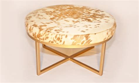 A round ottoman has a particularly friendly and cute appearance compared to square or rectangular a cowhide ottoman is also something you might want to consider for a decor if the desire is to give it. Round Cowhide Ottoman - Clark Antiques Gallery — Clark ...