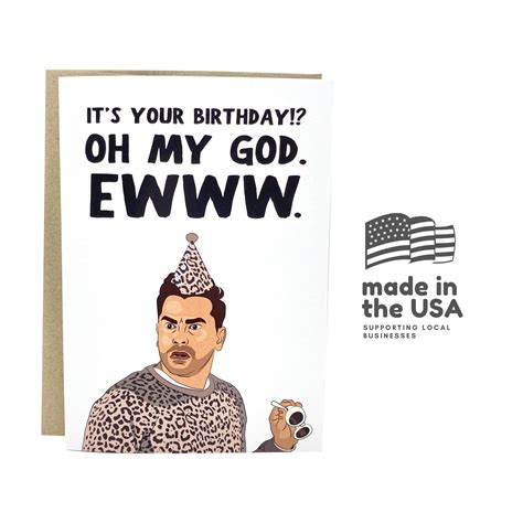 Buy Sleazy Greetings Funny David Rose Schitts Creek Birthday Card Oh