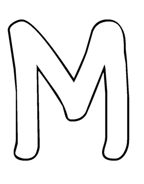Bubble Letter M Coloring Page Download And Print Online Coloring Pages