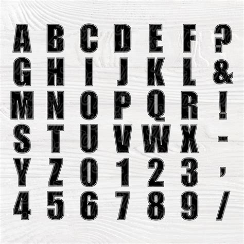 Full Alphabet Svg Cricut Font Svg Letters Numbers And Etsy