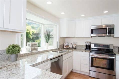Spill grape juice or tomato sauce on your countertop, then the affordable choice you get a great value when you refresh your kitchen countertops or kitchen islands with laminate. Colonial White Granite Countertops (Pictures, Cost, Pros ...