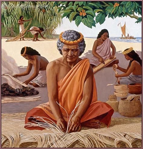 Herb Kane Lauhala Mat Weaving Hawaiian Art Polynesian Art Hawaii Art
