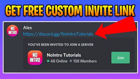 How To Get A Free Custom Discord Invite Link Youtube