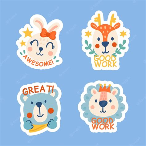 Premium Vector Hand Drawn Good Job And Great Job Stickers