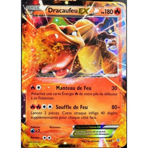 Carte Pokémon 11 83 Dracaufeu Ex 180 Pv Ultra Rare Générations Fr