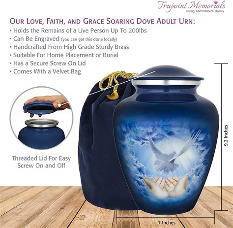 Trupoint Memorials Peaceful Dove Adult Large Cremation Urn For Human