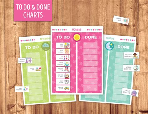 To Do Chart For Kids Daily Routine Printable Chart And Cards Etsy Canada