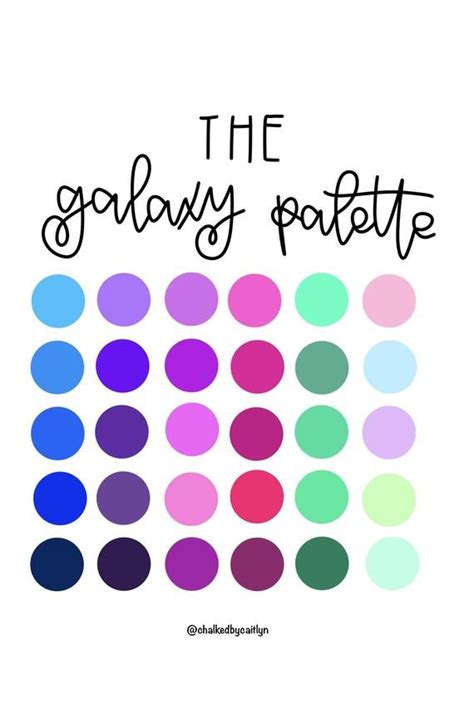 La Paleta De Colores Personalizada Galaxy Palette Procreate Etsy
