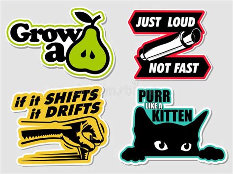 Japanese Car Decals Stickers Vector Format Stock Illustrations 8