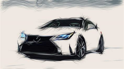 Lexus Rc F Sport Draw Digital Art By Carstoon Concept Pixels