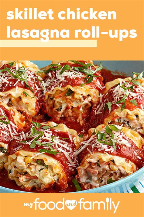 Pour the chicken broth over the rolls, cover, and transfer the skillet to the oven. Skillet Chicken Lasagna Roll-Ups | Recipe (With images ...