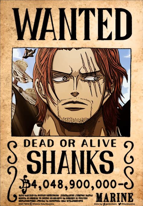 Shanks Wanted One Piece Cap 957 By Goldenhans On Deviantart One
