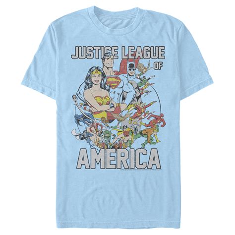 Justice League Mens Justice League Character Collage Graphic Tee