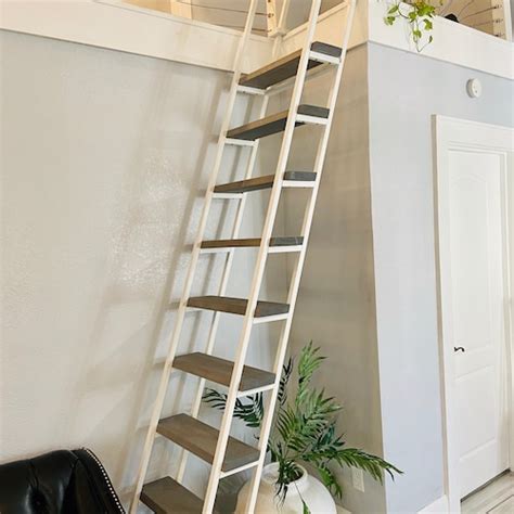 Loft Ladder In Out Ft W Wide Stairs And Handles Free Etsy