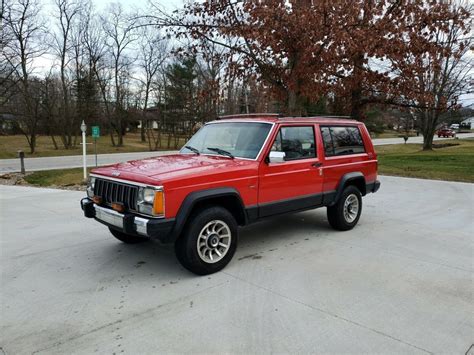1990 jeep cherokee suv red 4wd manual laredo classic jeep cherokee 1990 for sale