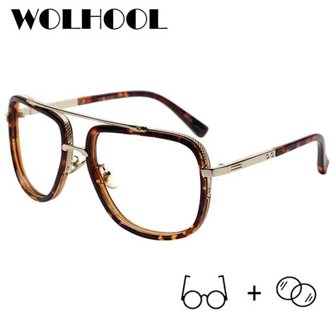 Stylish Oversized Alloy Glasses Optical Women High Myopia Glasses