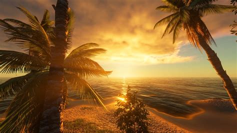 Landscape Sunset Beach Wallpapers Hd Desktop And