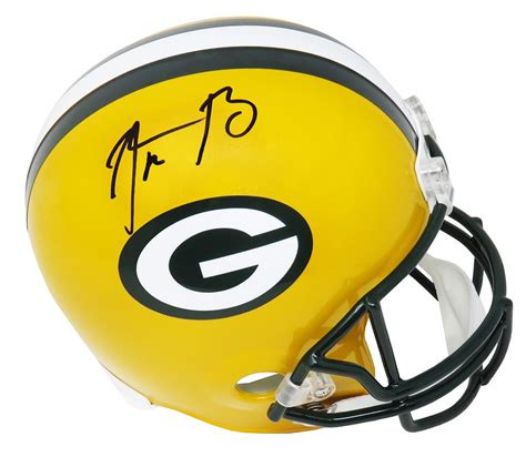 Aaron Rodgers Autographed Signed Green Bay Packers Riddell Full Size Replica Helmet Fanatics