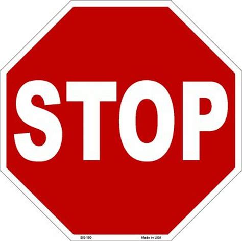 Stop Wholesale Octagon Stop Sign Metal Novelty Parking Sign