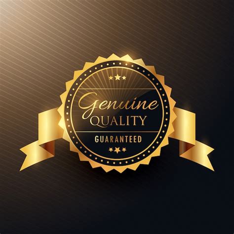 Free Vector Golden Label Premium Quality