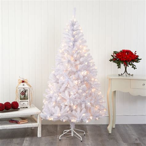 6ft White Artificial Christmas Tree With 680 Bendable Branches And 250
