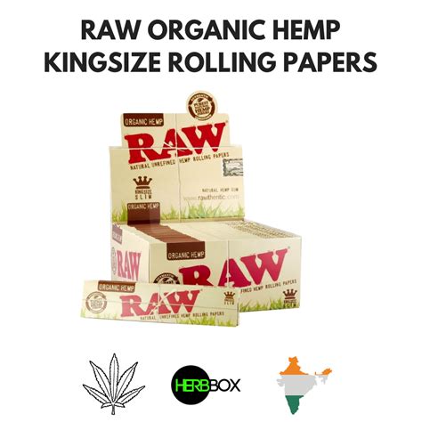 Raw Organic Hemp King Size Slim Rolling Papers Online In India