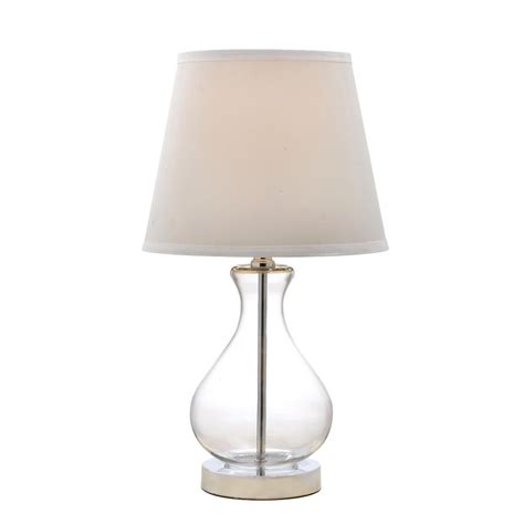 Glass & clear bedroom table lamps 52 results. Catalina Lighting 18 in. Clear Teardrop Glass Table Lamp ...