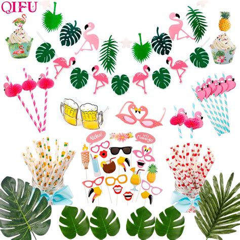 hawaii party luau flamingo party flamingo decoration pineapple summer party birthday hawaiian