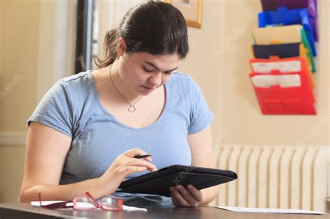 Woman With Asperger Syndrome Working Stock Image F0125177 Science Photo Library
