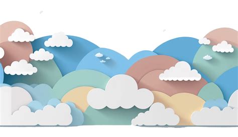 Paper Cut Realistic Cloudy Background Png For Free Ai Generative