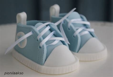 The tie shoe is simply a modification i made of the mary jane. How to Make Gumpaste Baby Shoes for a Baby Shower Cake ...