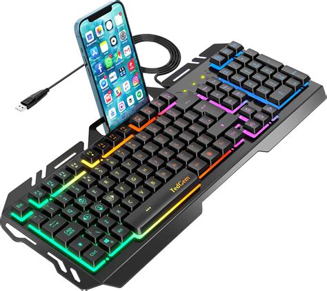 Tedgem Gaming Keyboard Gaming Keyboards Usb Wired Keyboard Led Backlit
