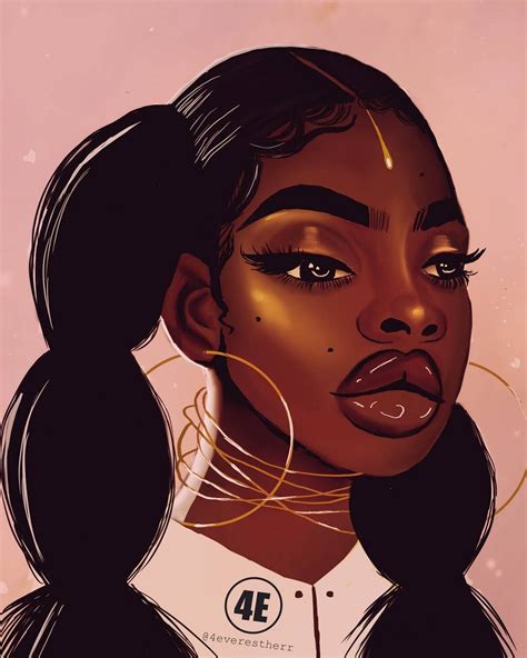 digital artist celebrates black women in gorgeous illustrations afropunk stagram