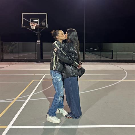 Kylie Jenner And Bff Stassie Kiss In Matching Leather Jackets