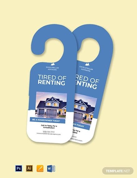 22 Free Real Estate Door Hanger Templates In Psd Ai Indesign Doc