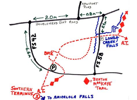 Elversonhikers Map Showing Southern Terminus Of At