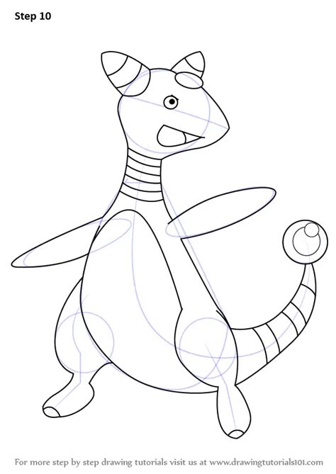 Learn How To Draw Ampharos From Pokemon Pokemon Step By Step