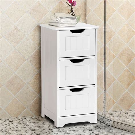 Bathroom Wooden Free Standing Storage Side Floor Cabinet Organizer