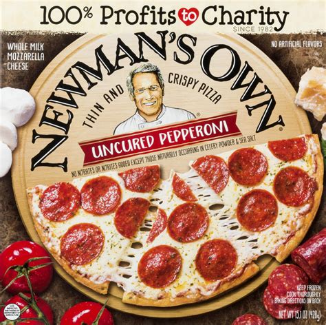 Newman S Own Uncured Pepperoni Thin And Crispy Pizza 15 1 Oz Walmart