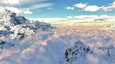 Mountain View Above Cloud Wallpaper Hd Wallpapers