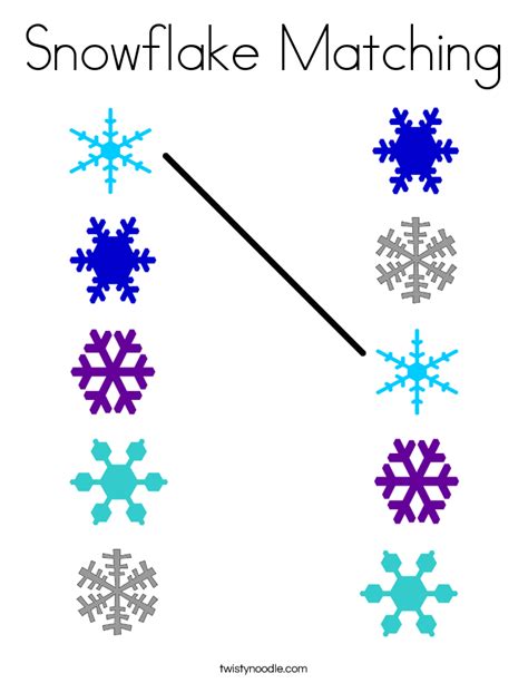Free snowflake coloring pages to print out 31748 13 best photos of snowflake coloring pages for preschoolers. Snowflake Matching Coloring Page - Twisty Noodle