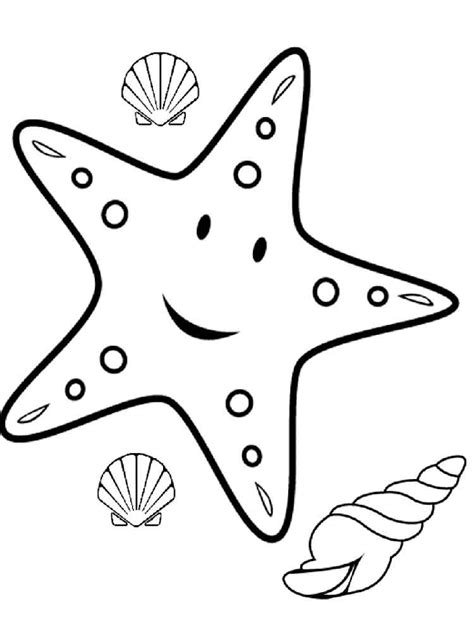 Food icon concept color isolated. Starfish coloring pages to download and print for free