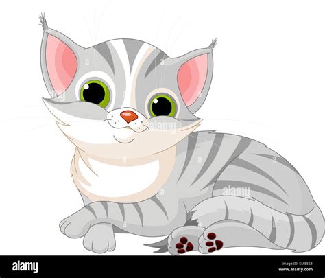 Cute Gray Cat Stock Vector Image And Art Alamy