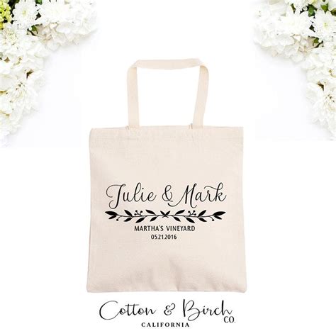 If your wedding day vision includes you and your guests boogying on the dance floor into the early hours of the morning, these when it comes to budget, think about how many guests you have—a small wedding might afford to feature custom tote bags or other higher ticket items as favors, while a. Personalized Wedding Tote Bag // Wedding Guest Bag ...