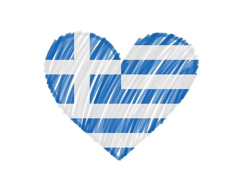 Premium Vector Greece Flag In Heart Shape