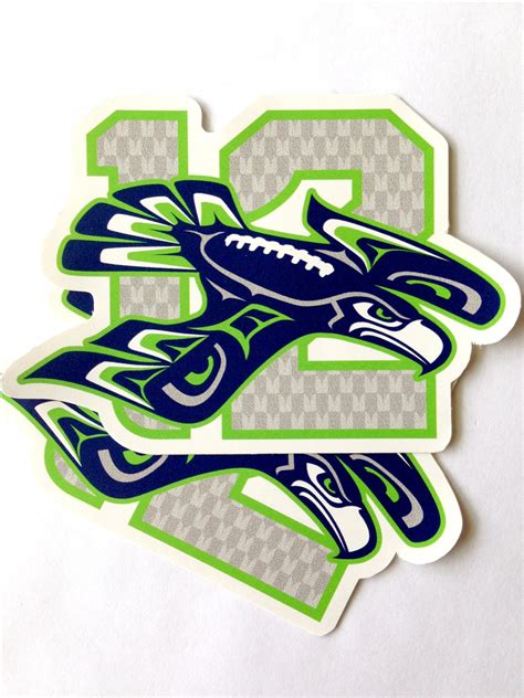 Seattle Seahawks 12 Hawk Vinyl Stickers Great T By C2kdesign