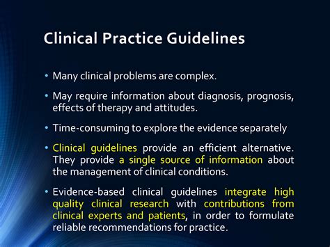 Solution Clinical Practice Guidelines Presentation Studypool