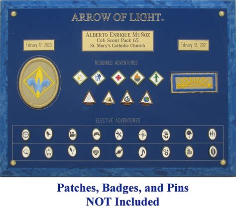 Standard Arrow Of Light Plaque Cub Scout T Webelosarrow Of Light