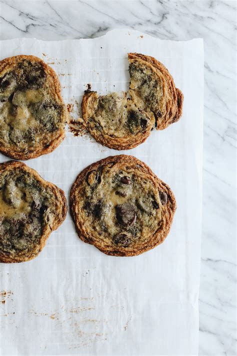 Flat And Chewy Chocolate Chip Cookies Moments Of Sugar
